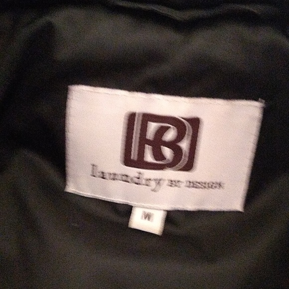 Laundry by design black quilted hooded long jacket/ coat size medium - Picture 6 of 13